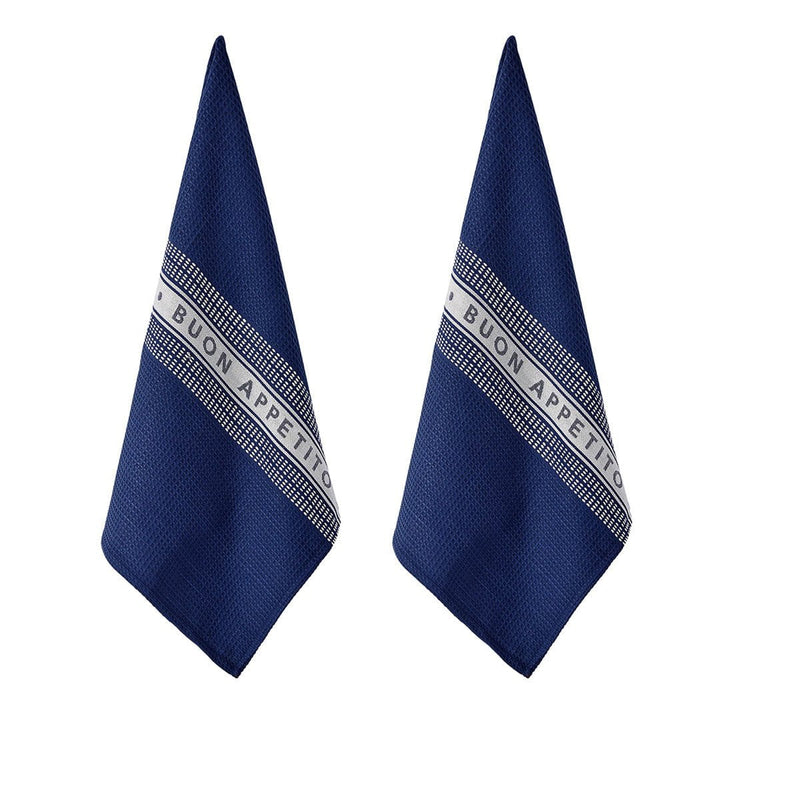 Ladelle Set of 2 Professional Series III Jumbo Cotton Kitchen Towels 57 x 84 cm Navy Payday Deals