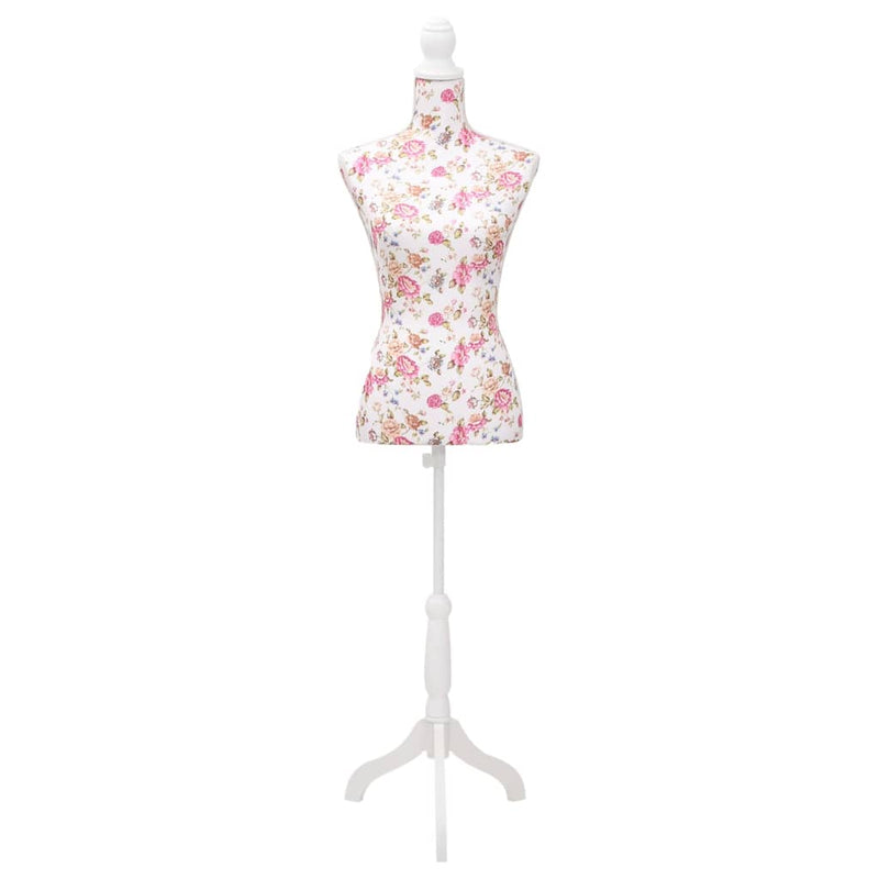 Ladies Bust Display Mannequin Cotton White With Rose Payday Deals