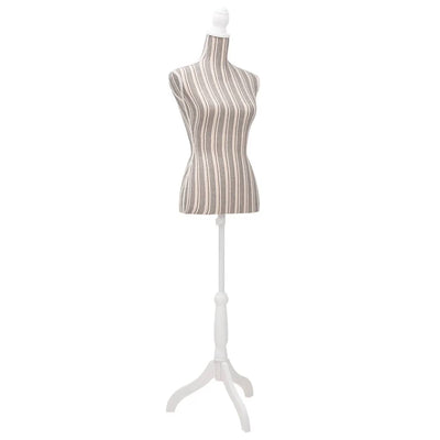 Ladies Bust Display Mannequin Linen With Stripes Payday Deals