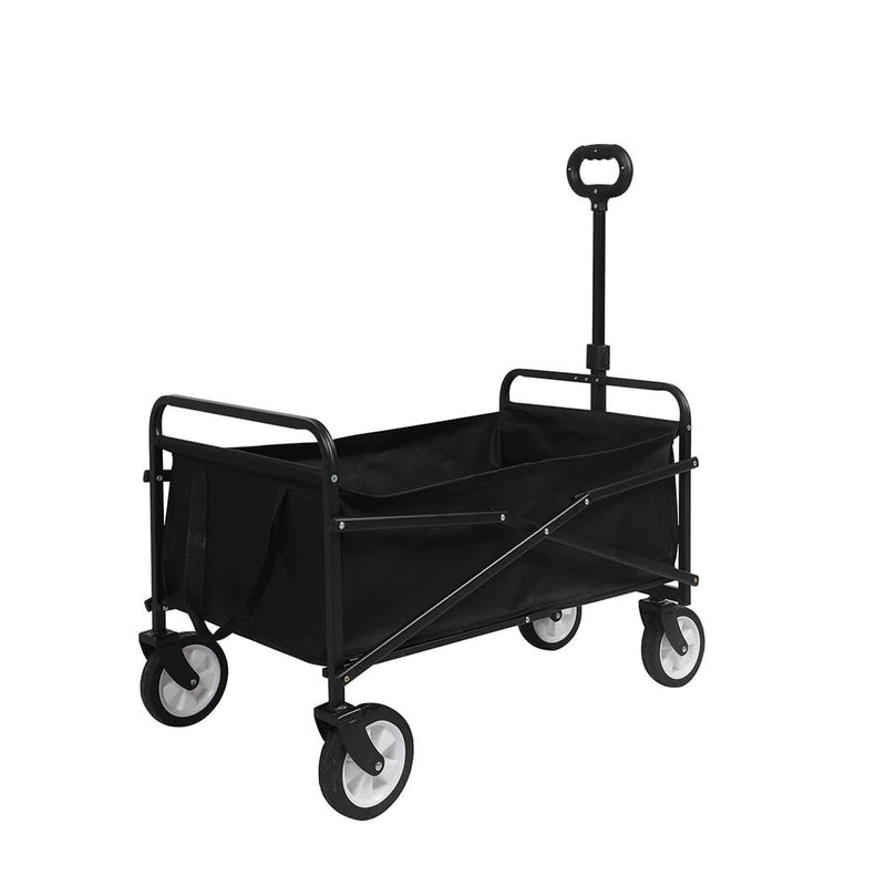 Lambu Garden Trolley Cart Foldable Picnic Wagon Outdoor Camping Trailer Black Payday Deals
