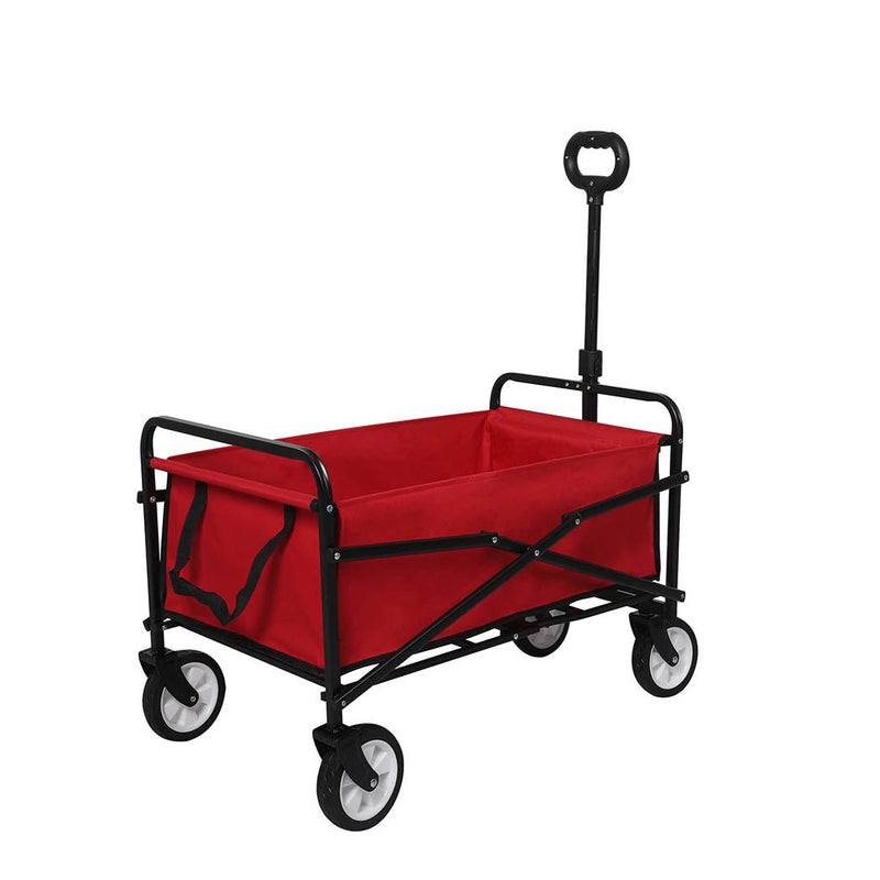 Lambu Garden Trolley Cart Foldable Picnic Wagon Outdoor Camping Trailer Red Payday Deals