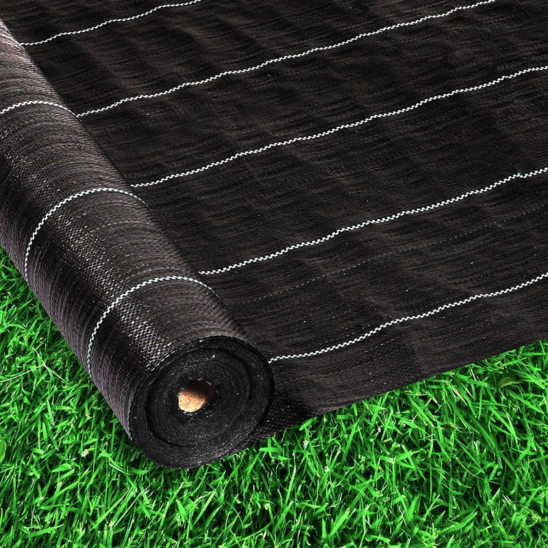 Lambu Weed Mat 0.915mx100m Plant Control Weedmat Pebbles Gravel Woven Fabric Payday Deals