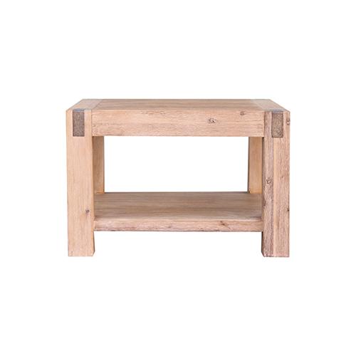 Lamp Table Open Storage Solid Wooden Frame in Classic Oak Colour Payday Deals