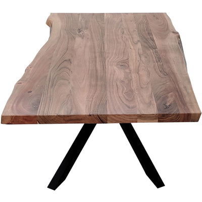 Lantana Coffee Table 130cm Live Edge Solid Acacia Timber Wood Metal Leg -Natural Payday Deals