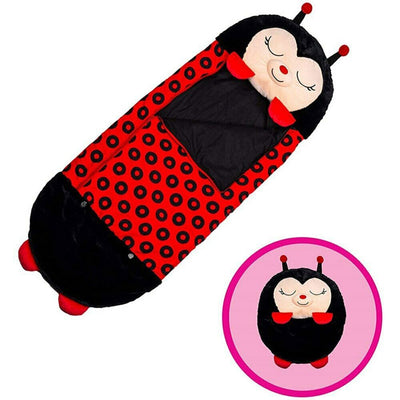Large Size Happy Sleeping Bag Child Pillow Birthday Gift Camping Kids Nappers Black