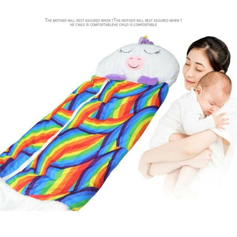 Large Size Happy Sleeping Bag Child Pillow Birthday Gift Camping Kids Nappers White Payday Deals