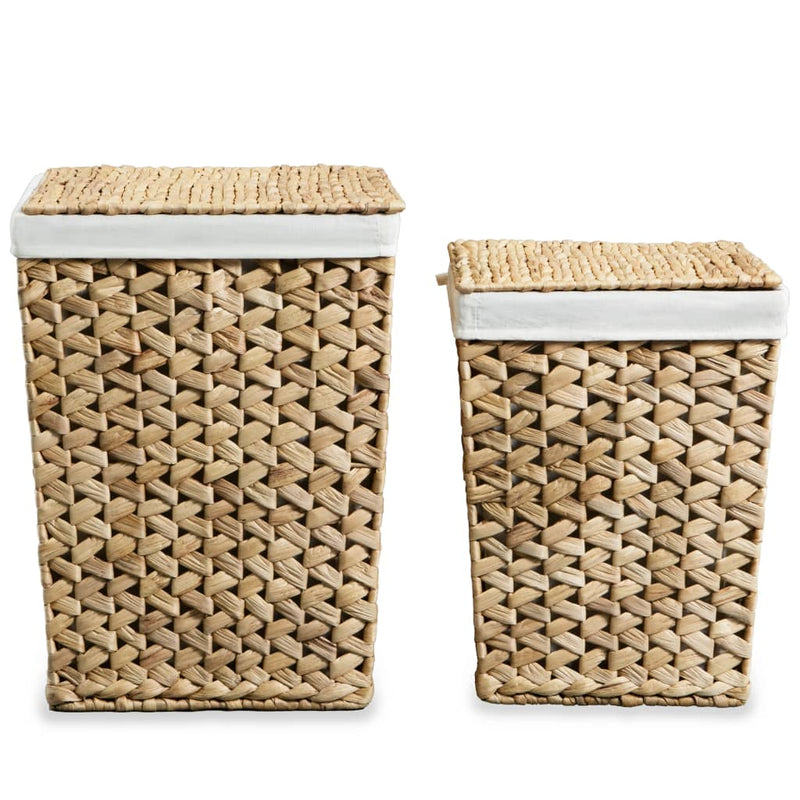 Laundry Basket Set 2 Pieces Water Hyacinth Payday Deals