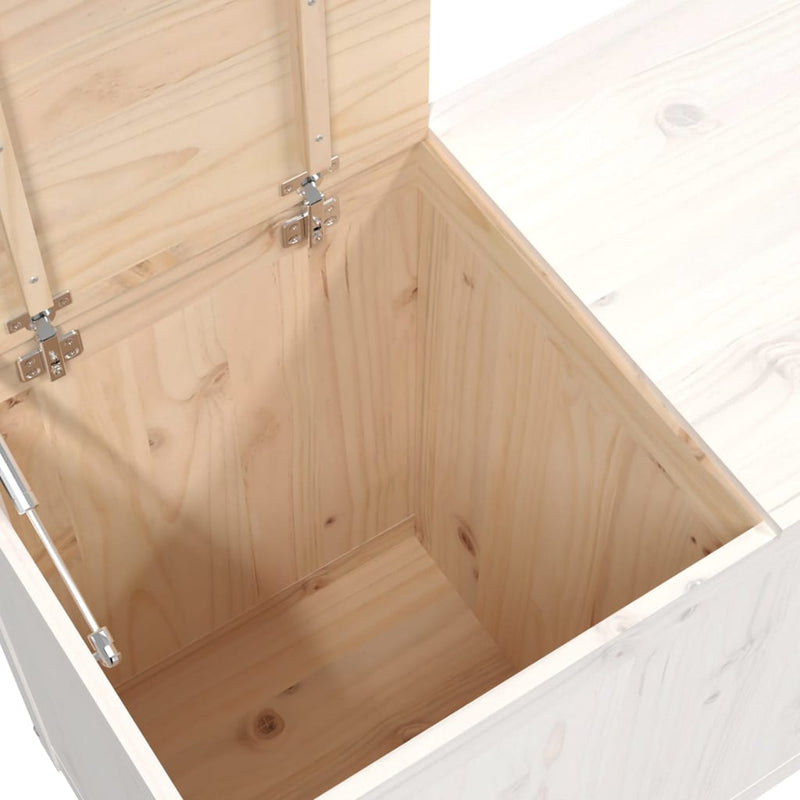 Laundry Box White 88.5x44x66 cm Solid Wood Pine Payday Deals