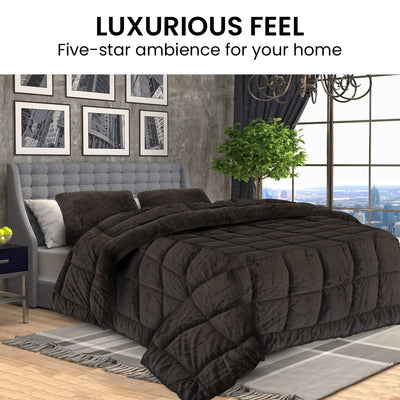 Laura Hill 500gsm Faux Mink Quilt Comforter - King Payday Deals