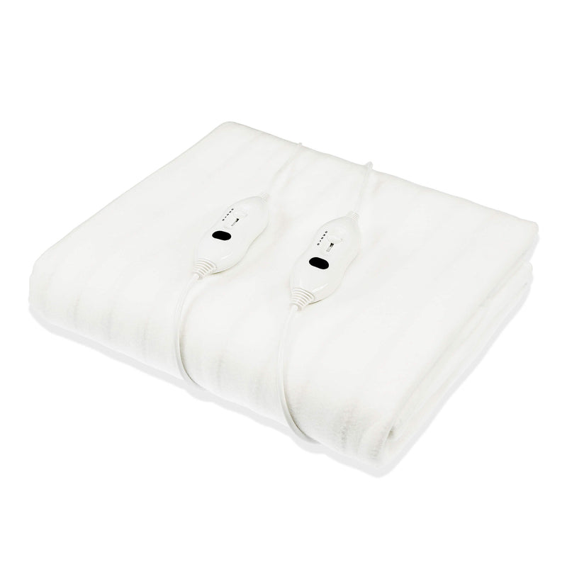 Laura Hill Electric Blanket Queen Size Fitted Underlay Winter Throw - White Payday Deals