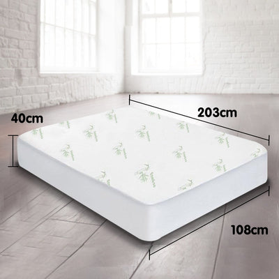 Laura Hill Fitted Bamboo Mattress Protector Underlay Queen King Single Size Payday Deals