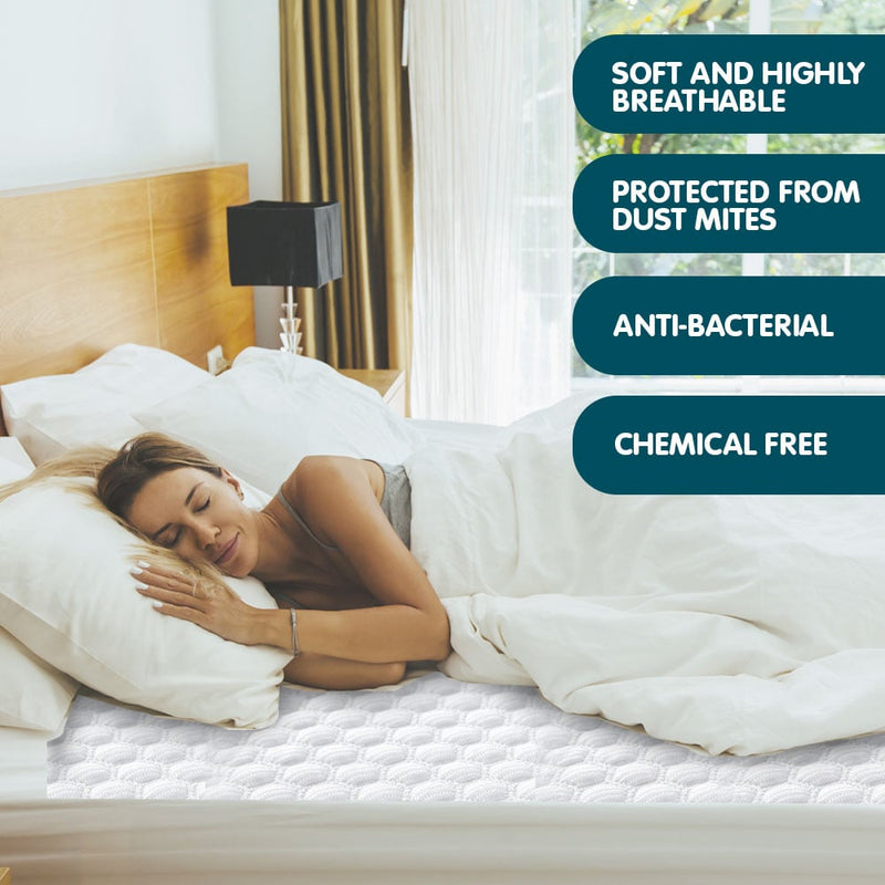 Laura Hill Luxury Cool Max Comfortable Fully Fitted Bed Mattress Protector Queen Payday Deals