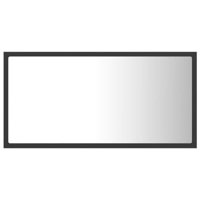 LED Bathroom Mirror Grey 80x8.5x37 cm Chipboard Payday Deals