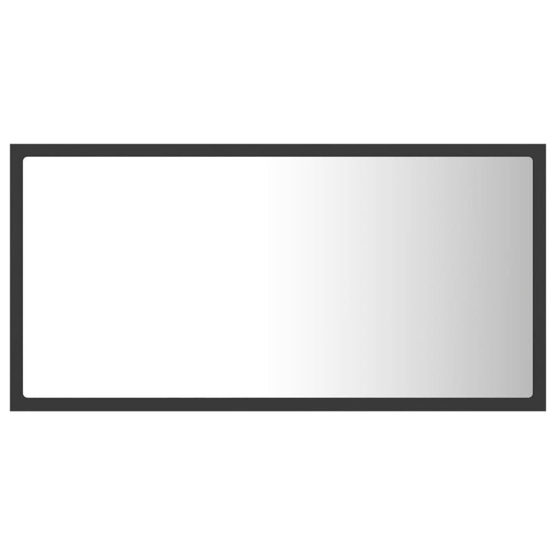 LED Bathroom Mirror Grey 80x8.5x37 cm Chipboard Payday Deals