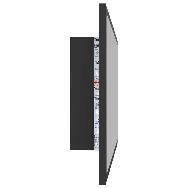 LED Bathroom Mirror Grey 80x8.5x37 cm Chipboard Payday Deals