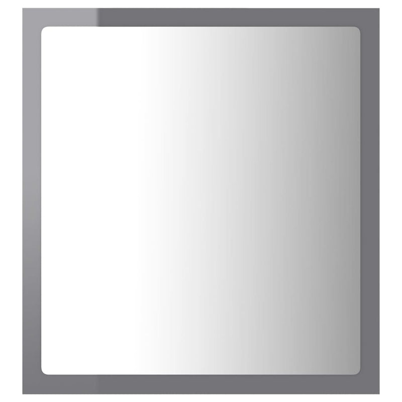 LED Bathroom Mirror High Gloss Grey 40x8.5x37 cm Chipboard Payday Deals