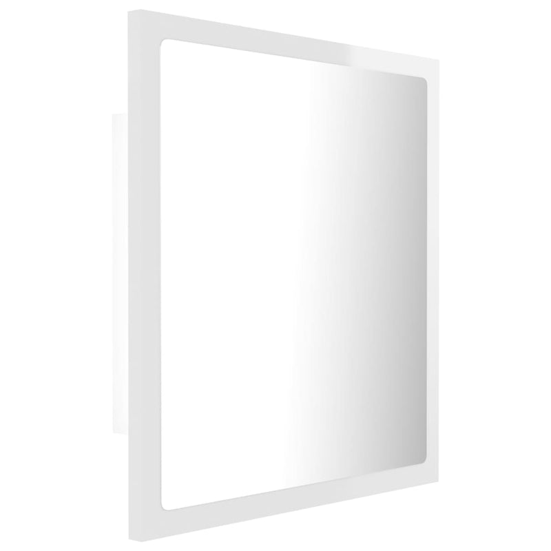 LED Bathroom Mirror High Gloss White 40x8.5x37 cm Chipboard Payday Deals