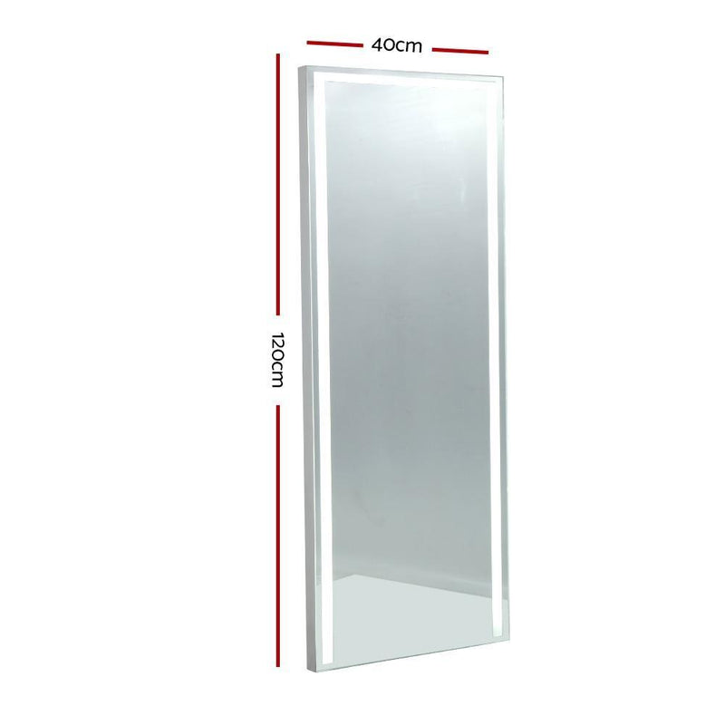 LED Full Length Mirror 1.2M Standing Floor Makeup Wall Light Mirror