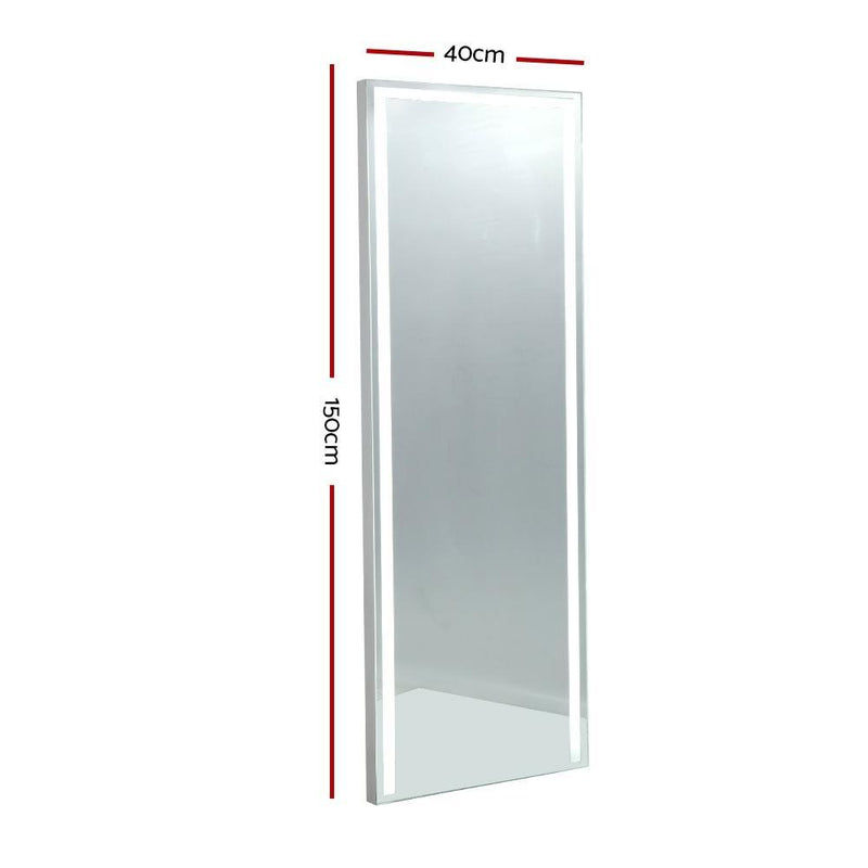 LED Full Length Mirror 1.5M Standing Floor Makeup Wall Mirror Lights