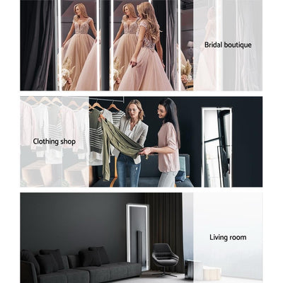 Embellir LED Full Length Mirror 1.5M Standing Floor Makeup Wall Mirror Lights Payday Deals