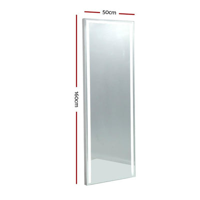 LED Full Length Mirror Standing Floor Makeup Wall Light Mirror 1.6M