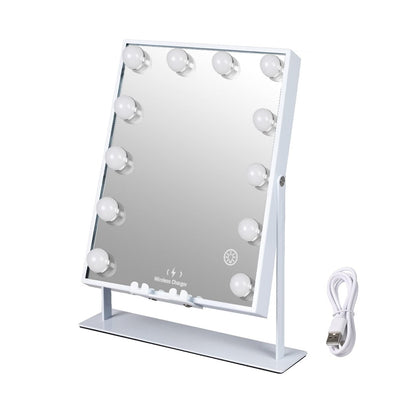 LED Makeup Vanity Mirror Lights Bluetooth Dimming Charging Hollywood Bulb Touch Payday Deals