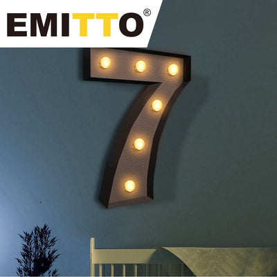 LED Metal Number Lights Free Standing Hanging Marquee Event Party Decor Number 7 Payday Deals
