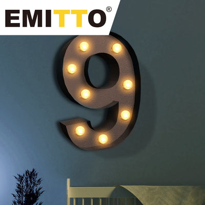 LED Metal Number Lights Free Standing Hanging Marquee Event Party Decor Number 9 Payday Deals