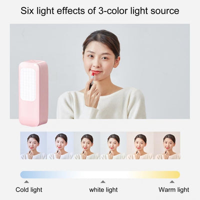 LED Portable Phone Holder Stand Wireless Remote Dimmable Selfie Fill Light Lamp Pink Payday Deals