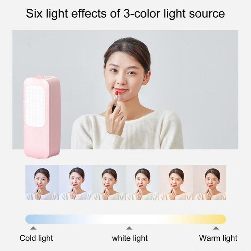 LED Portable Phone Holder Stand Wireless Remote Dimmable Selfie Fill Light Lamp Pink Payday Deals