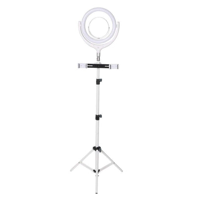 LED Ring Light with Tripod Stand Phone Holder Dimmable Studio Lamp Makeup Mirror White Payday Deals
