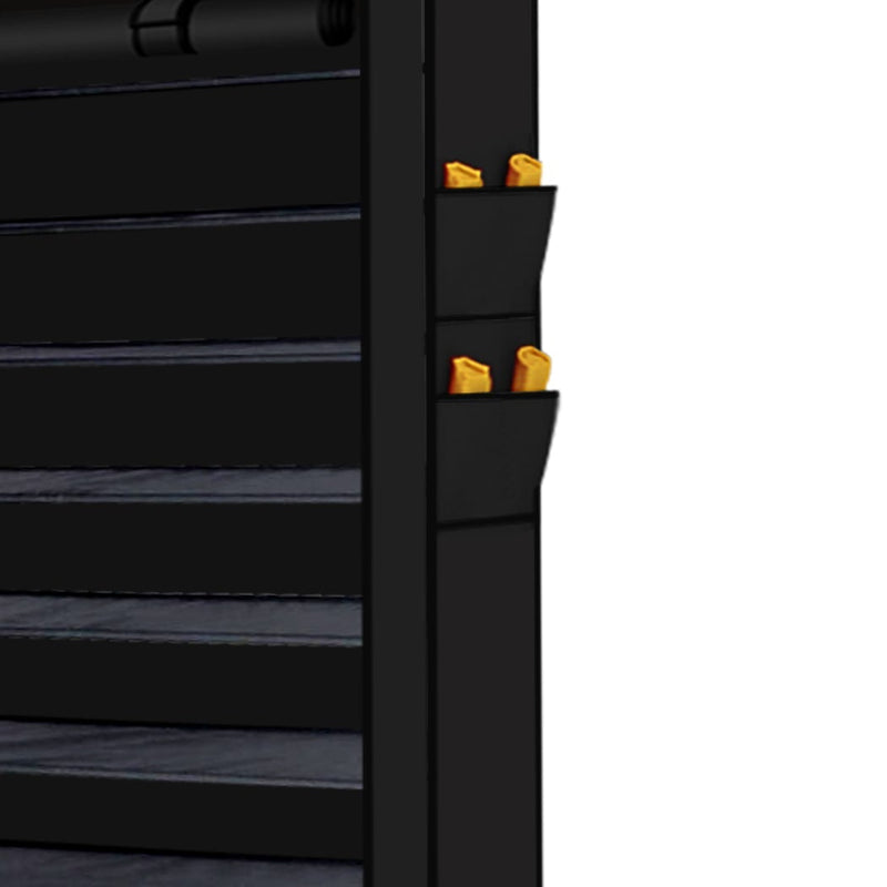 Levede 10 Tier Shoe Rack Portable Storage Cabinet Organiser Wardrobe Black Cover Payday Deals