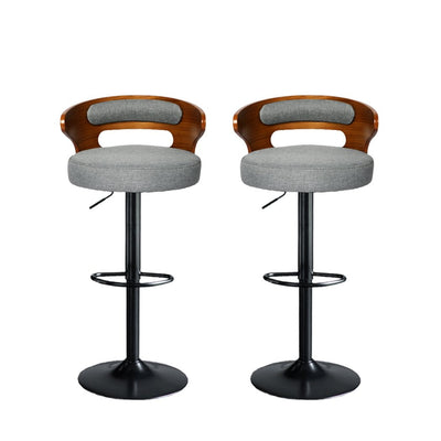 Levede 1x Bar Stools Kitchen Gas Lift Wooden Beech Stool Chair Swivel Barstools Payday Deals