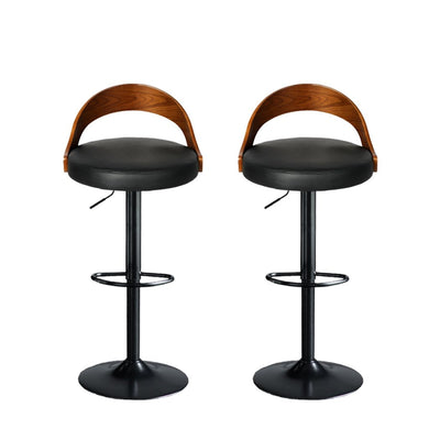 Levede 1x Bar Stools Kitchen Gas Lift Wooden Beech Stool Chair Swivel Barstools Payday Deals