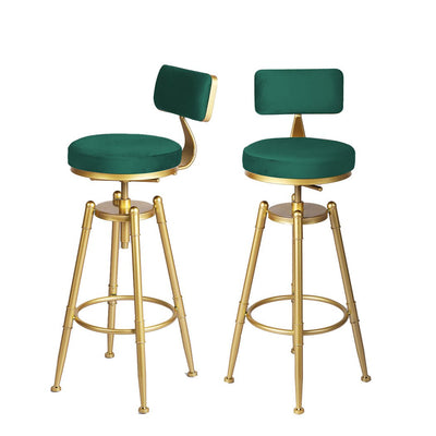 Levede 1x Bar Stools Kitchen Stool Chair Swivel Barstools Velvet Padded Seat Payday Deals