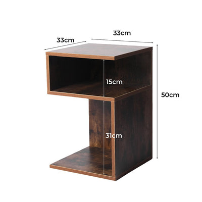 Levede 2x Bedside Tables Wood Side Table Nightstand Storage Cabinet Bedroom Payday Deals