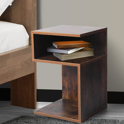 Levede 2x Bedside Tables Wood Side Table Nightstand Storage Cabinet Bedroom Payday Deals