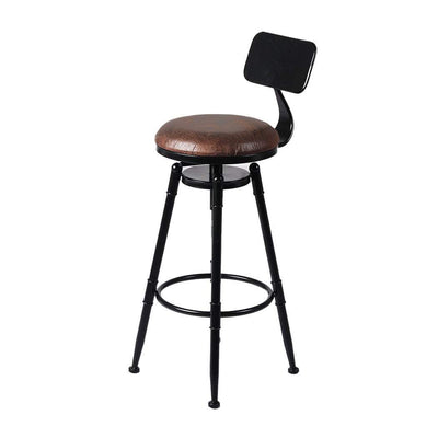 Levede 2x Industrial Bar Stools Kitchen Stool PU Leather Barstools Chairs Payday Deals