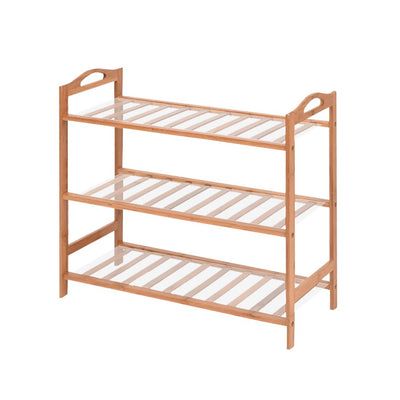 Levede 3 Tiers Bamboo Shoe Rack Storage Organizer Wooden Shelf Stand Shelves Payday Deals