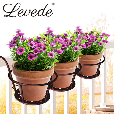 Levede 3x Plant Stand flower Holder Hanging Pot Basket Plant Garden Wall Storage Payday Deals