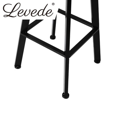 Levede 4x Industrial Bar Stools Chairs Kitchen Stool Wooden Barstools Swivel Payday Deals