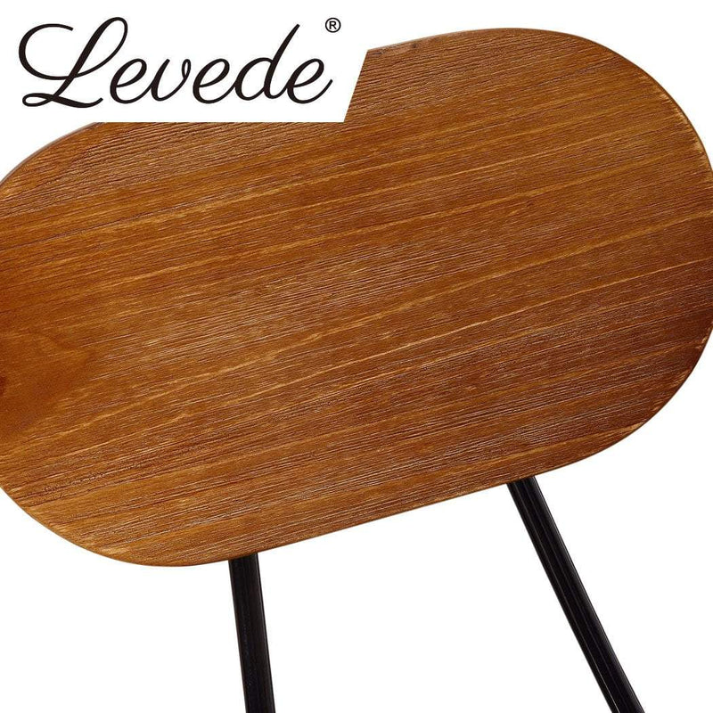 Levede 4x Industrial Bar Stools Kitchen Stool Wooden Barstools Swivel Vintage Payday Deals
