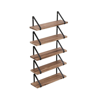 Levede 5 Pcs Floating Shelves Hung Shelf Wall Mounted Storage Wooden Display Payday Deals