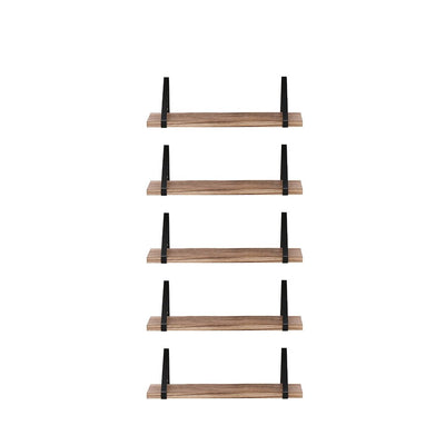 Levede 5 Pcs Floating Shelves Hung Shelf Wall Mounted Storage Wooden Display Payday Deals