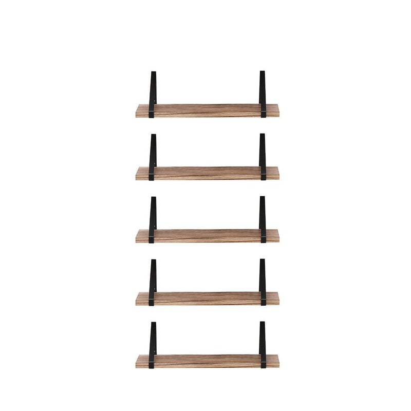 Levede 5 Pcs Floating Shelves Hung Shelf Wall Mounted Storage Wooden Display Payday Deals