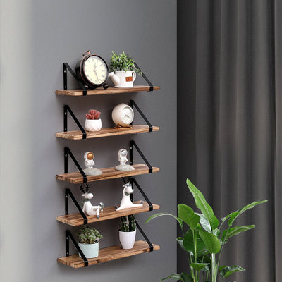 Levede 5 Pcs Floating Shelves Hung Shelf Wall Mounted Storage Wooden Display Payday Deals