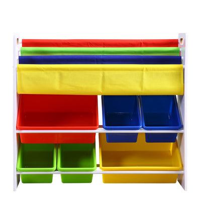 Levede 6 Bins Kids Toy Box Bookshelf Organiser Display Shelf Storage Rack Drawer Payday Deals