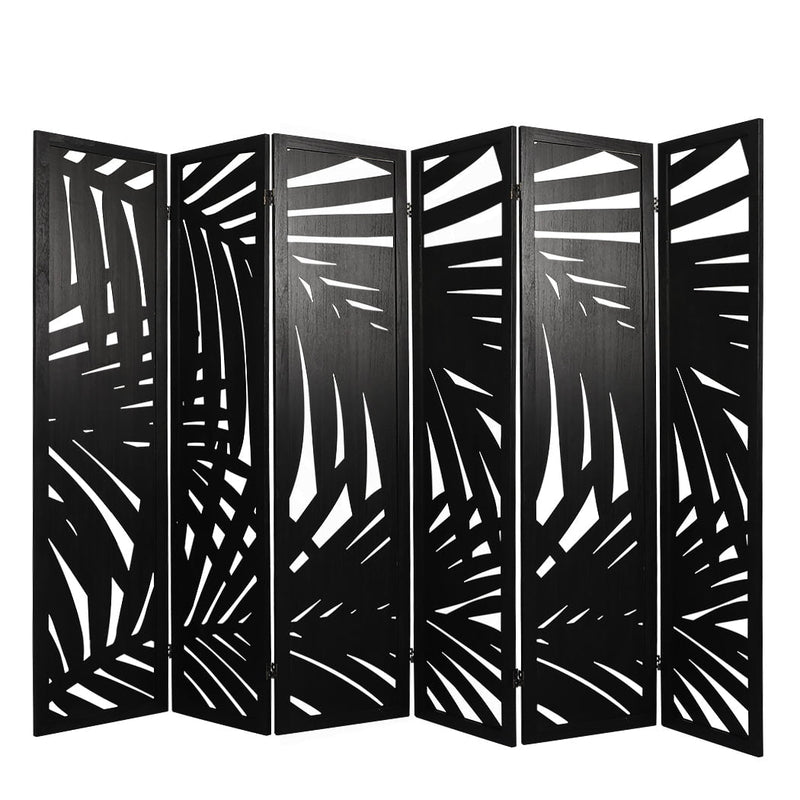 Levede 6 Panel Room Divider Folding Screen Partition Multi Sizes Wood Blcak Payday Deals