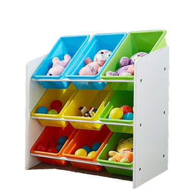 Levede 9 Bins Kids Toy Box Bookshelf Organiser Display Shelf Storage Rack Drawer