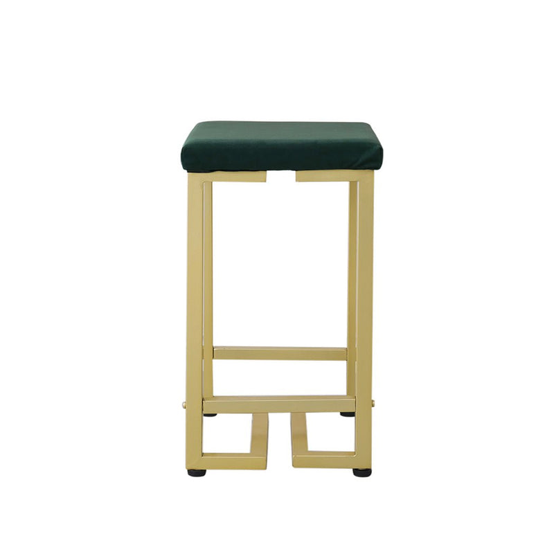 Levede Bar Stools Backless Velvet Upholstered  Metal Kitchen Counter Chairs x2 Payday Deals